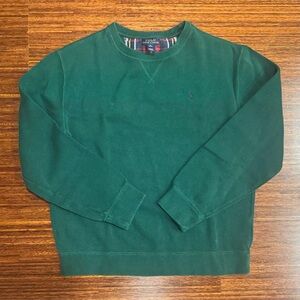 Polo Ralph Lauren Forest Green Fleece Sweatshirt Boys XL Classic Preppy
